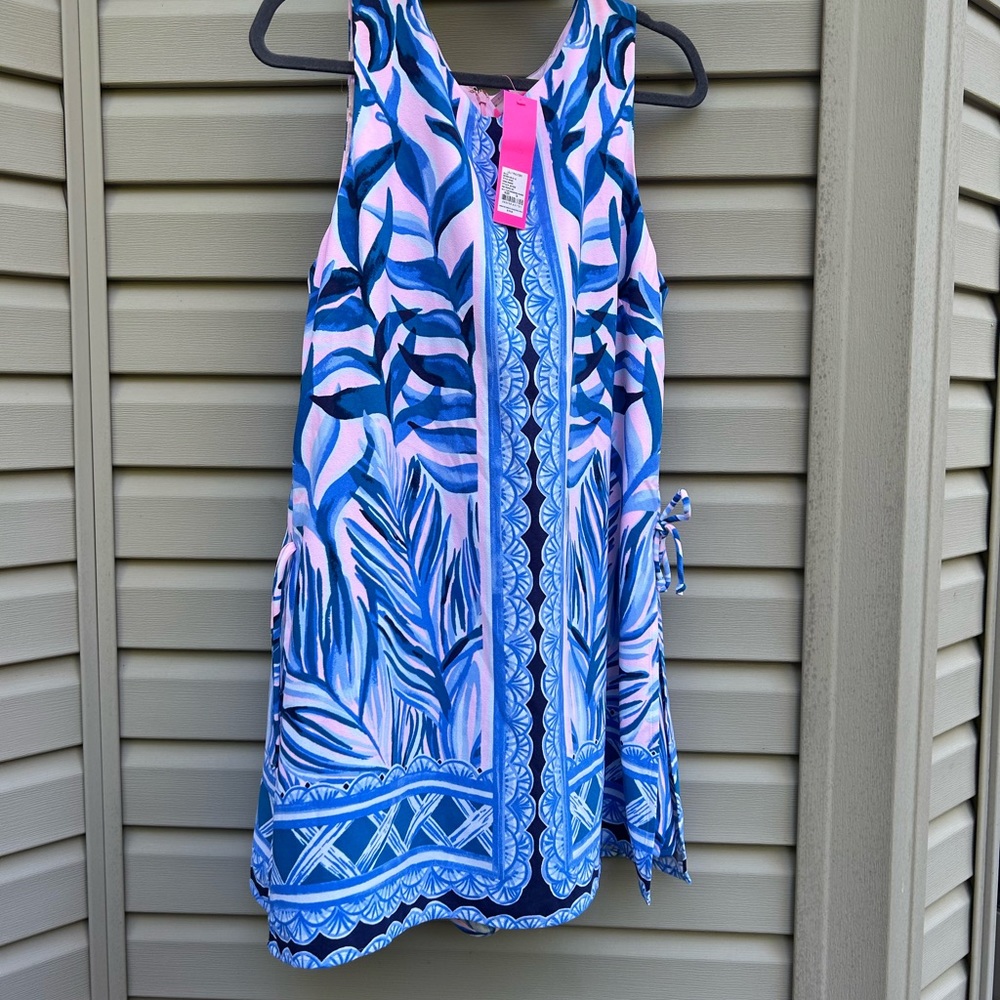 Lilly Pulitzer dress Donna romper size 16 XL pink tropics tint 178.00 flaw